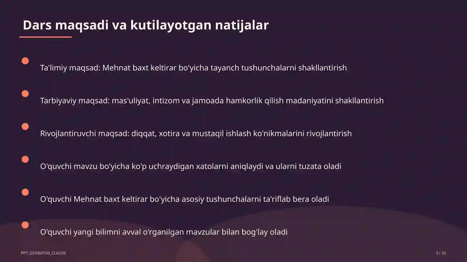 Mehnat baxt keltirar (3-sinf) 3