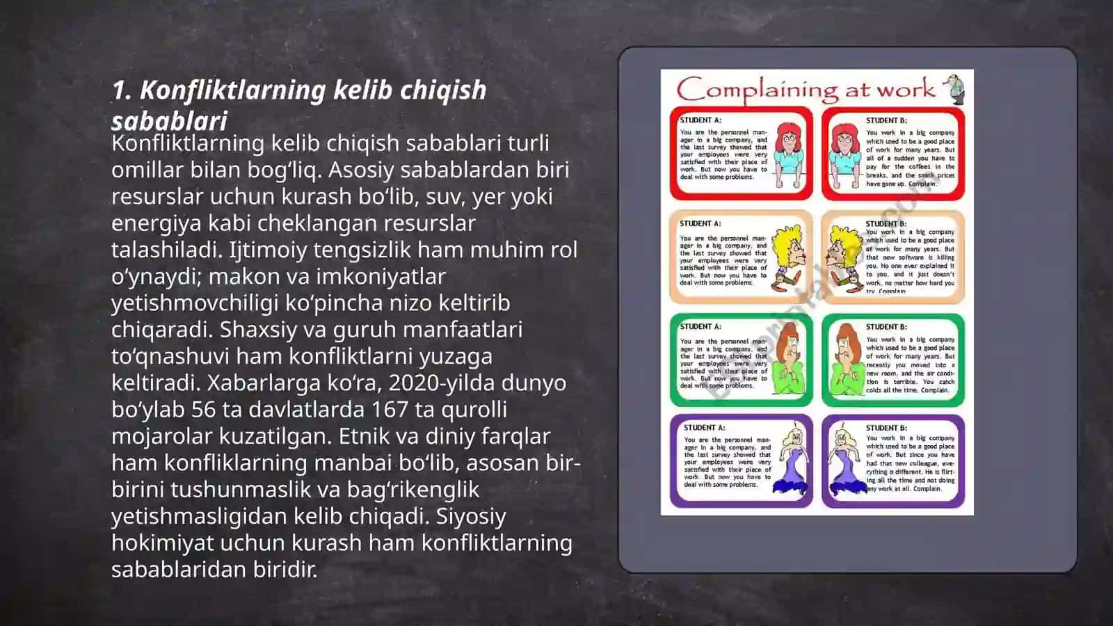 Konfliktlarning kelib chiqish sabablari 3