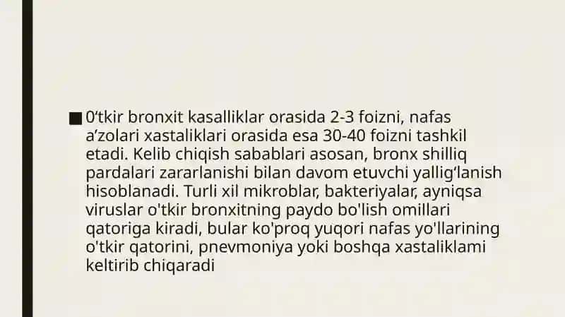 O‘tkir bronxit 3