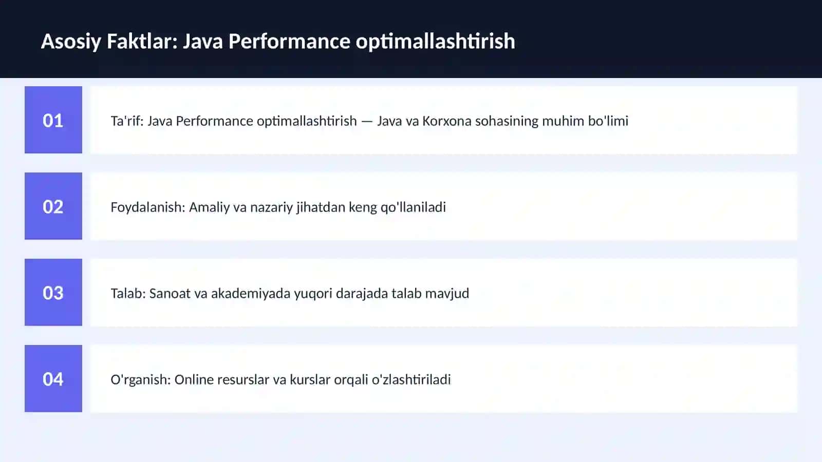 DASTURLASH | JAVA VA KORXONA 3