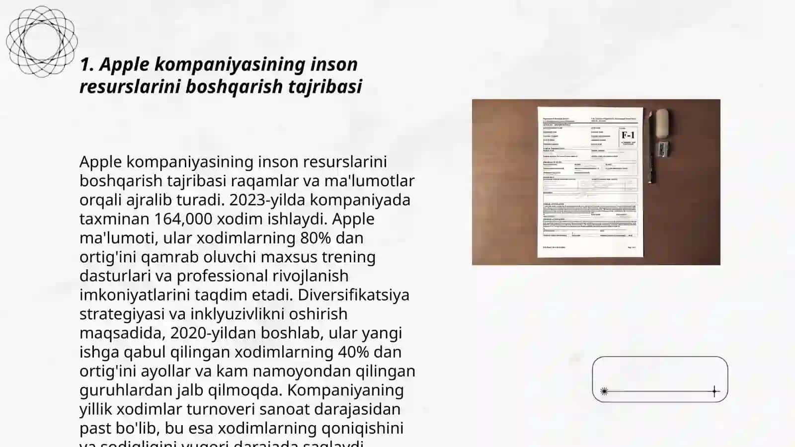 Apple kompaniyasining inson resurslarini boshqarish tajribasi 3