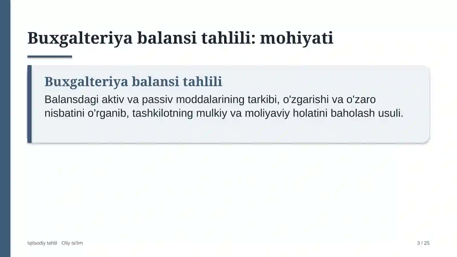 Byudjet tashkilotlarida buxgalteriya balansi tahlili 3