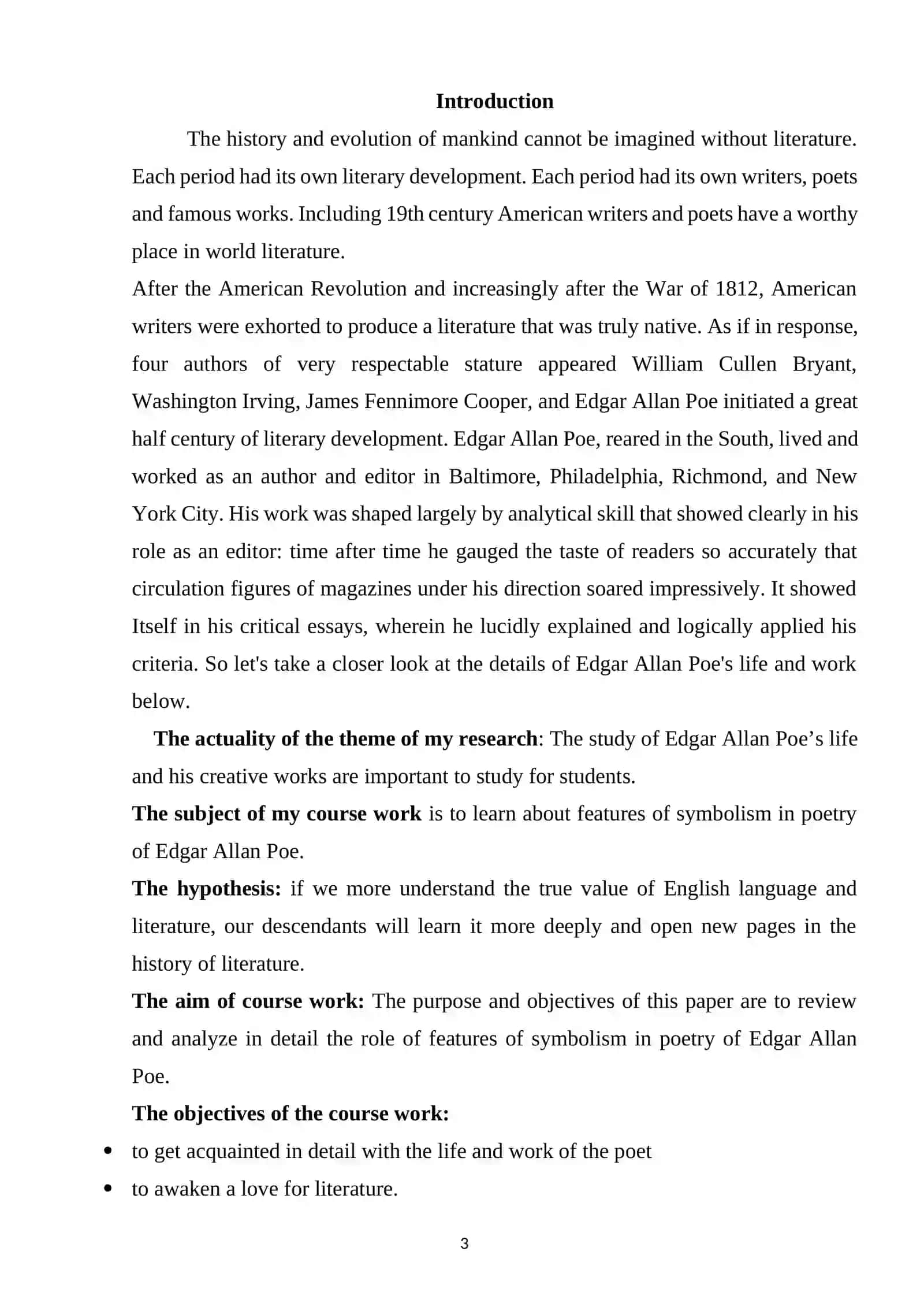 FEATURES OF SYMBOLISM IN POETRY OF EDGAR ALLAN POE 3