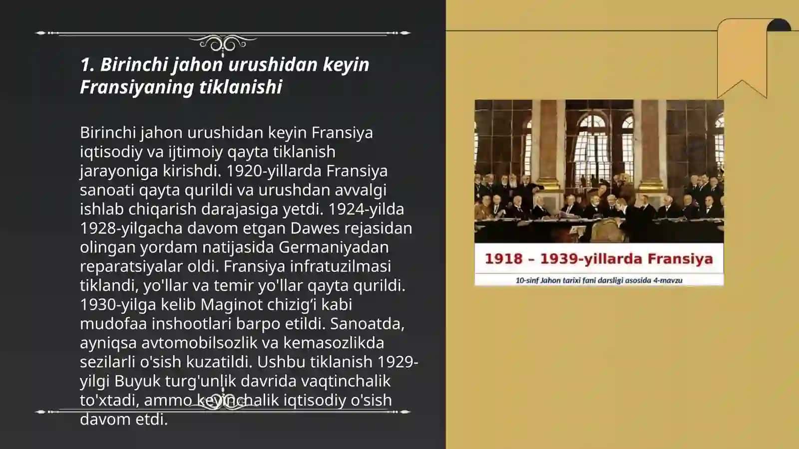 Fransiyaning tiklanishi 1920-yillarda 3