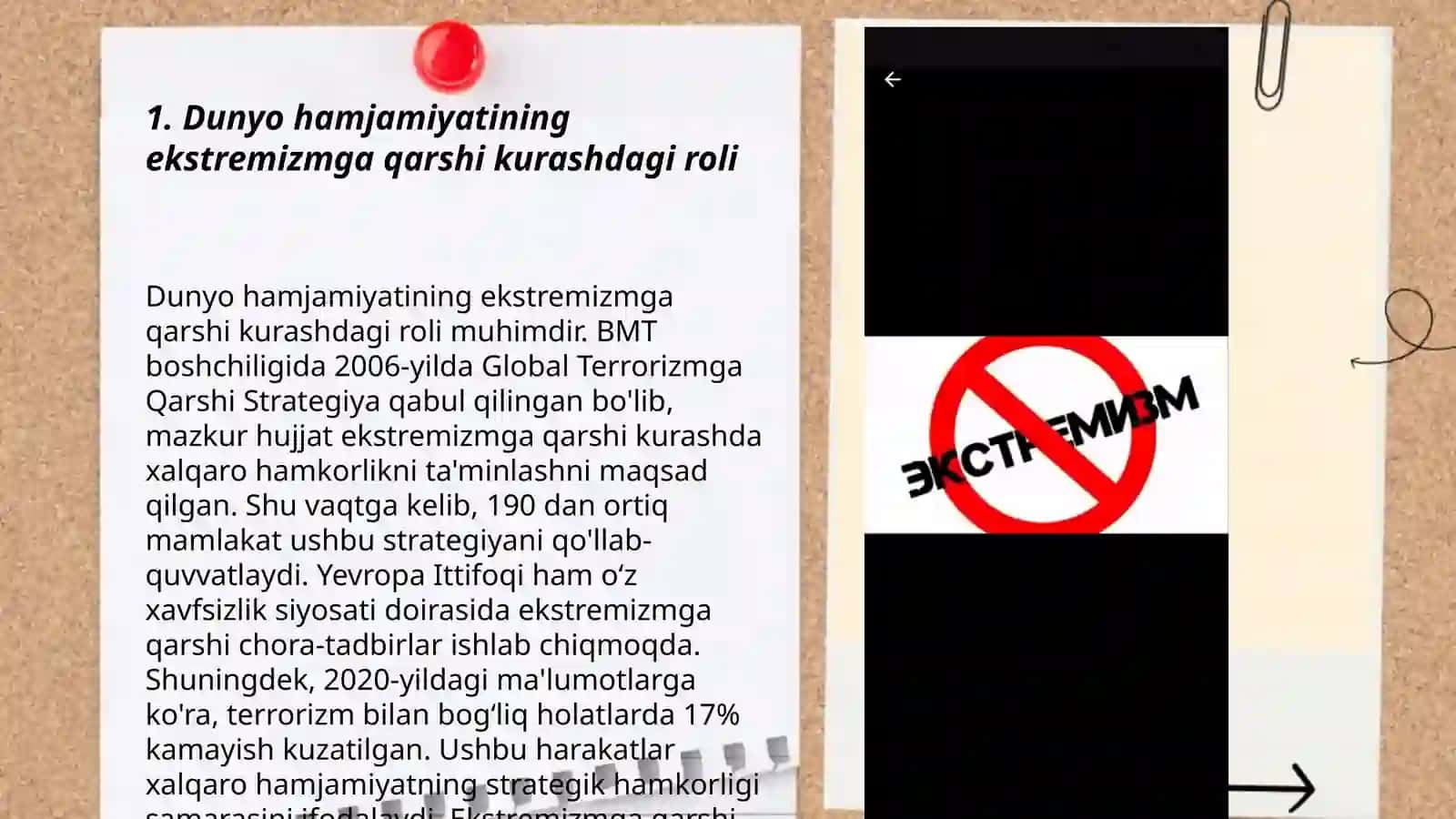 Ekstremizm va terrorizmga qarshi kurashda dunyo hamjamiyatining taʼsiri 3