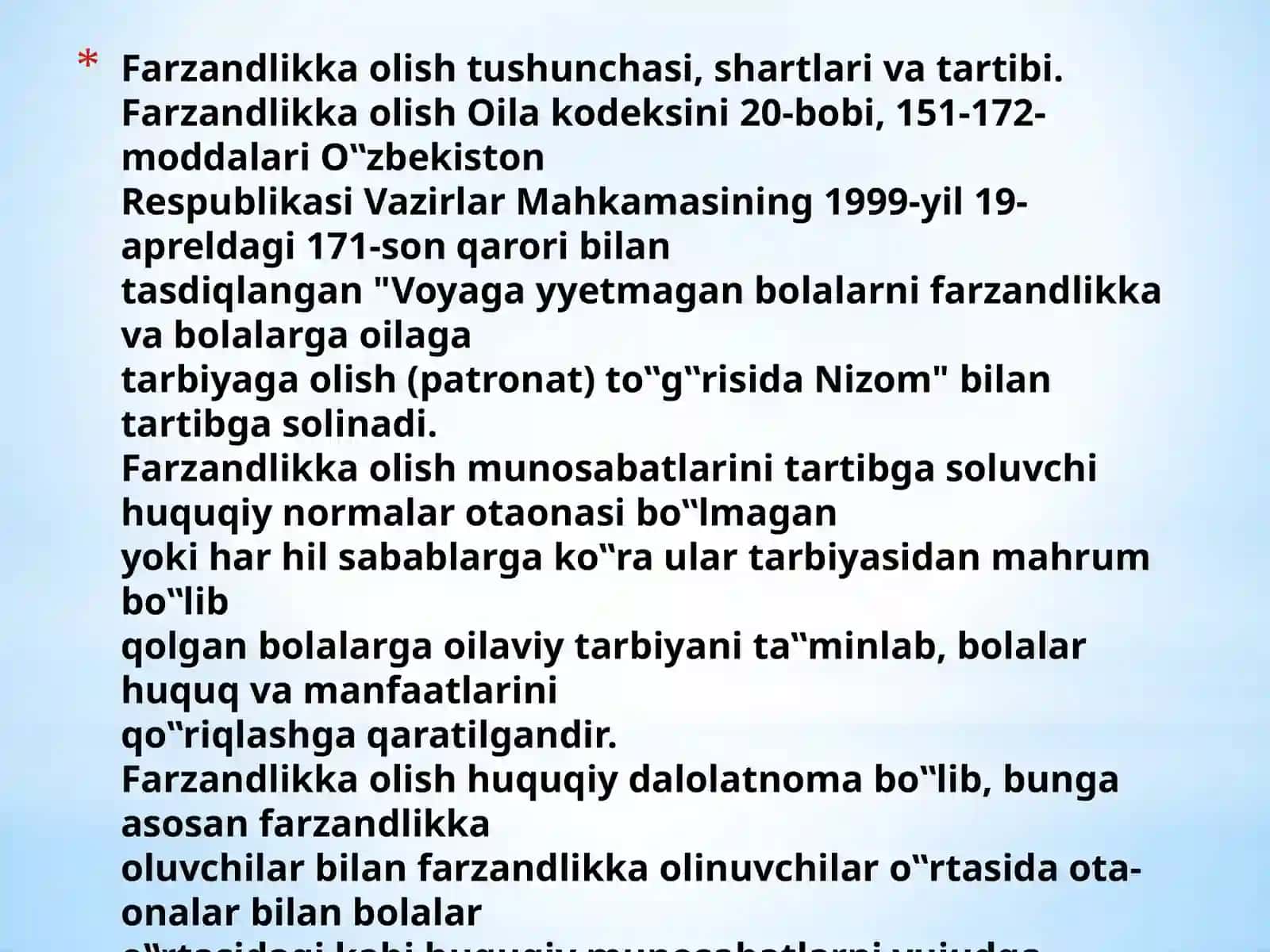 Yetimvaota-onaqarmog’isizqolganbolauchunbelgilangandavlatkafolatlari 3