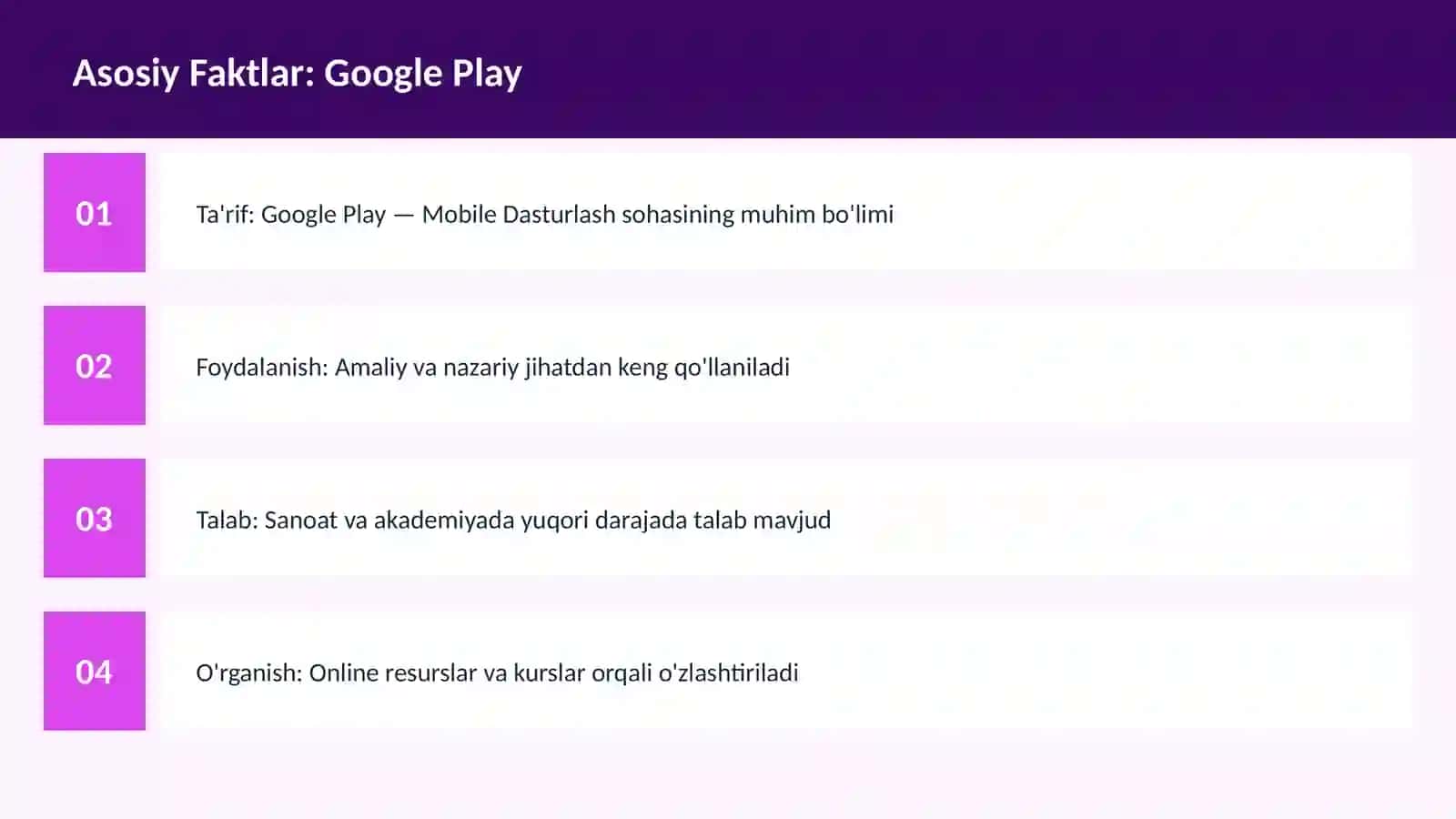 MOBILE DASTURLASH 3