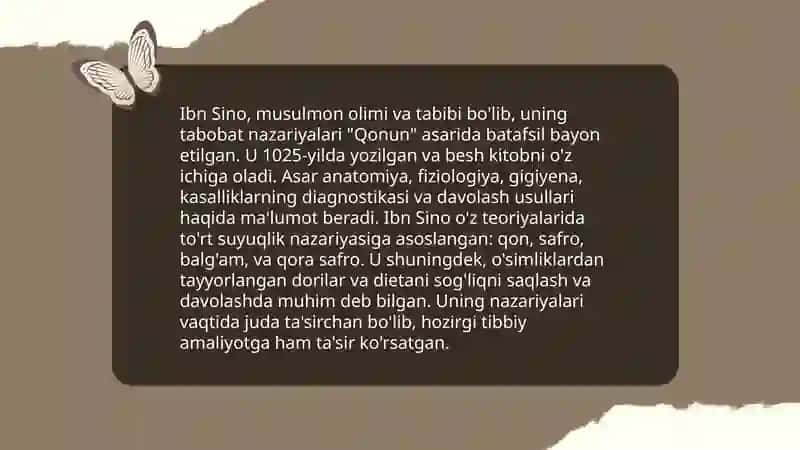 Ibn Sinoning kasalliklar kelib chiqishidagi falsafiy nazariyalari 3