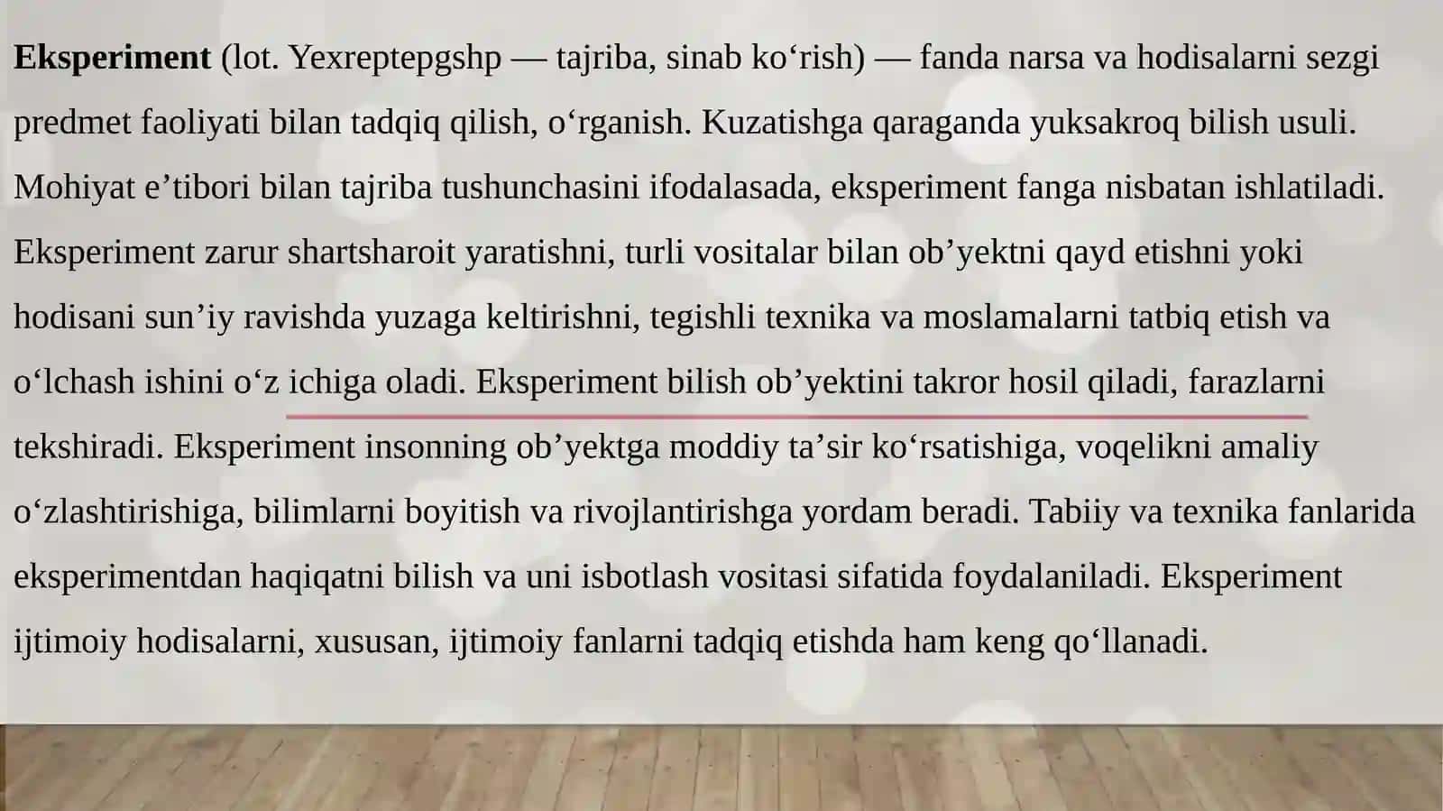 Eksperiment tushunchasi bosqichlari va uni rejalashtirish 3