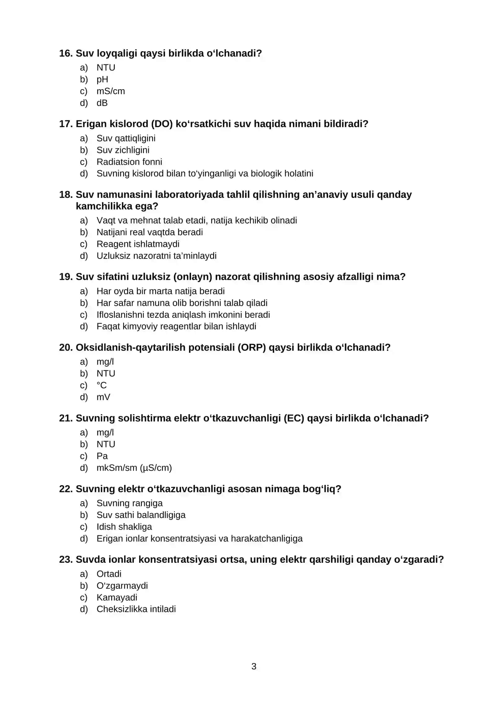Yer osti suvini IoT moduli va spektral impedansmetriya usuli yordamida nazorat qilish 3