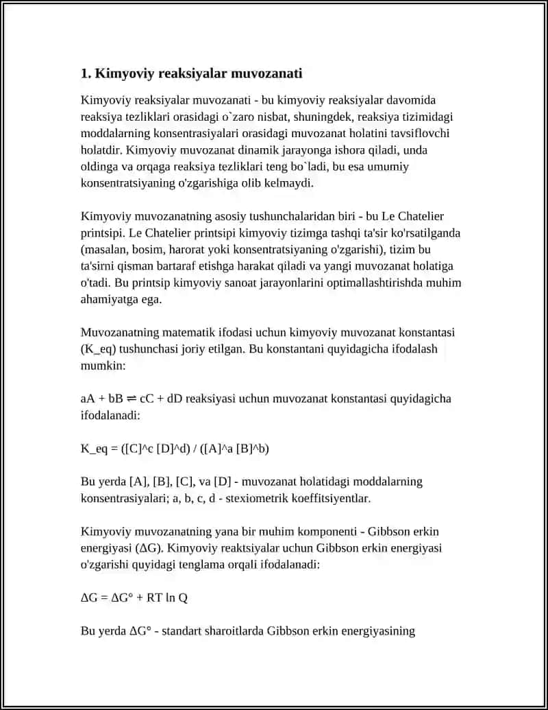 Kimyoviy MuvOzanat 3