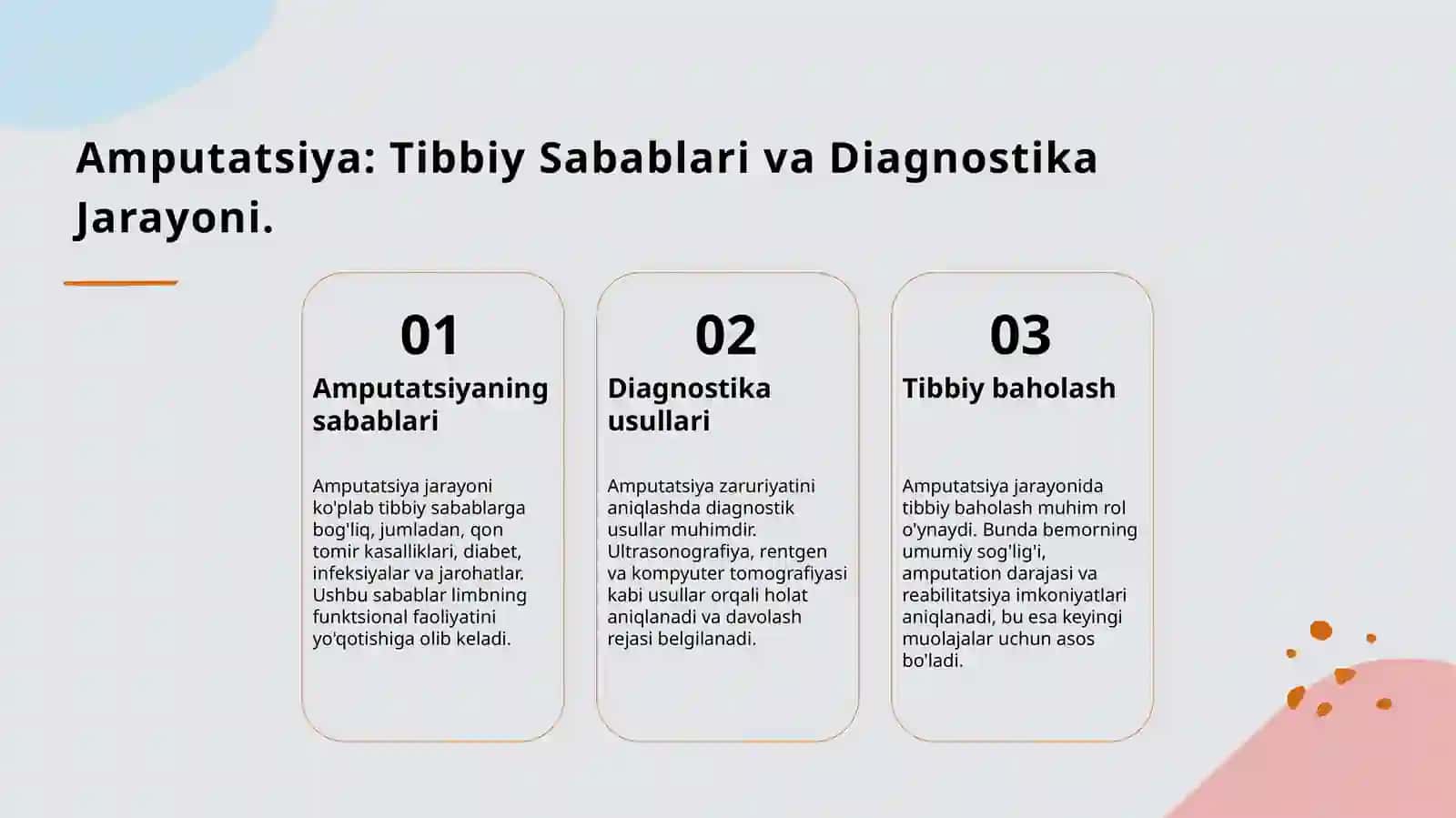 Amputatsiya, protezlash ishlari va nogironlar reabilitatsiyasi 3