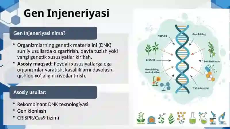 Gen Injeneriyasi va Tibbiyotda Qo'llanilishi. 3