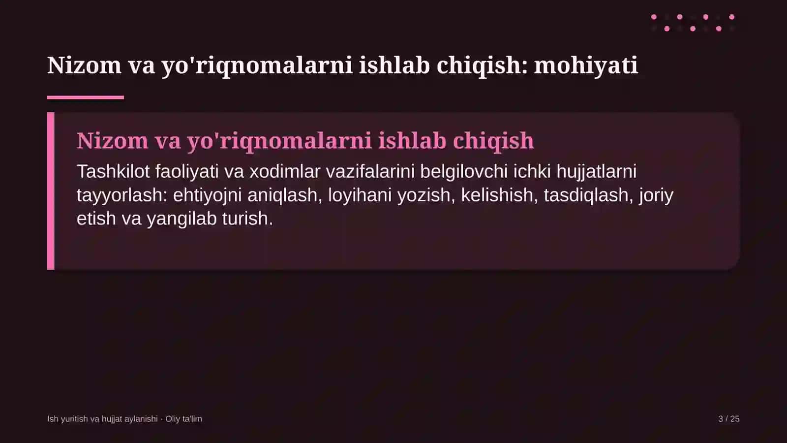 Avtomobillarga gaz to'ldirish shoxobchalarida tashkilot nizomlari va yo'riqnomalarini ishlab chiqish 3