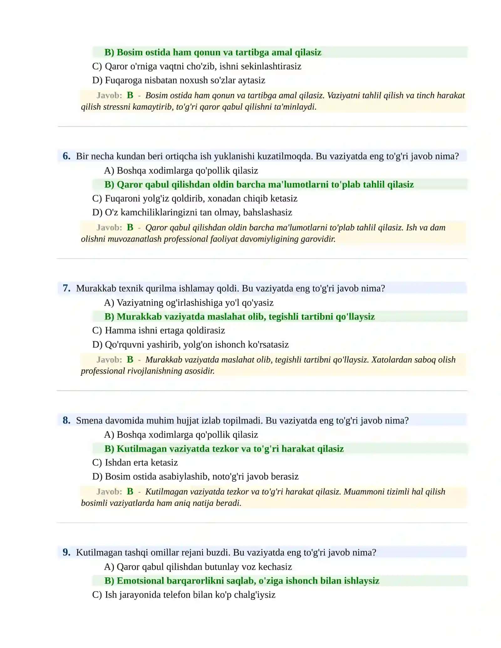 BOJXONA XIZMATIGA ISHGA KIRISH PSIXOLOGIK SINOV Testlari 3