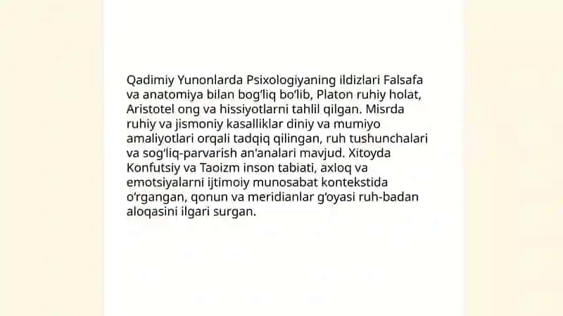 Psixologiya fanining taraqqiyot tarixi 3