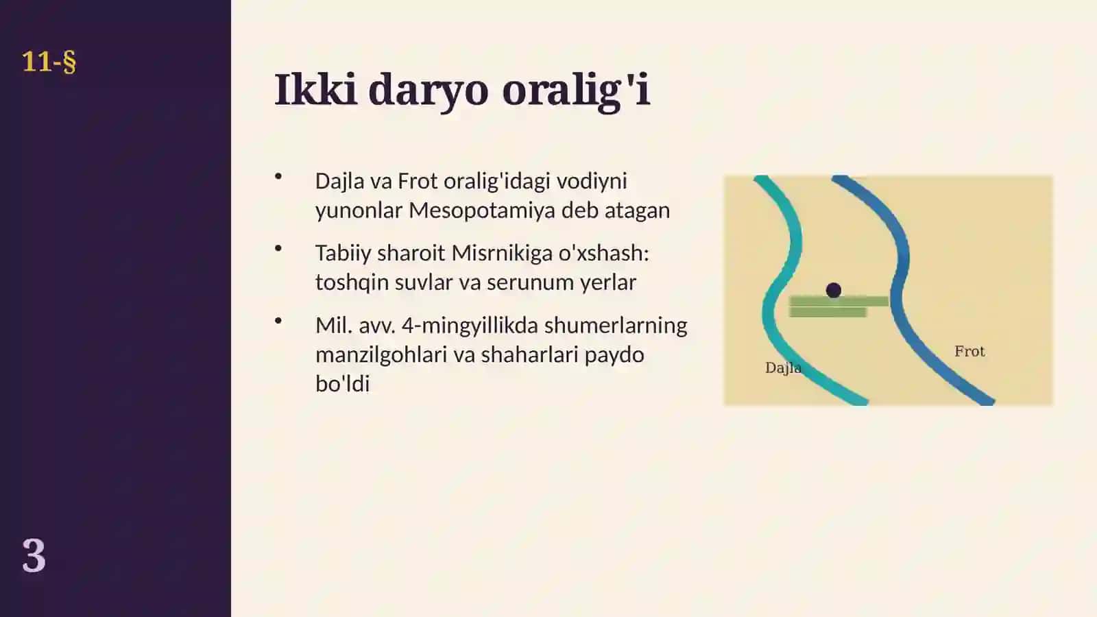 Mesopotamiya sivilizatsiyalari: shumerlar, mixxat, Gilgamish va Sargon I (11-§, 6-sinf, 13 slayd) 3
