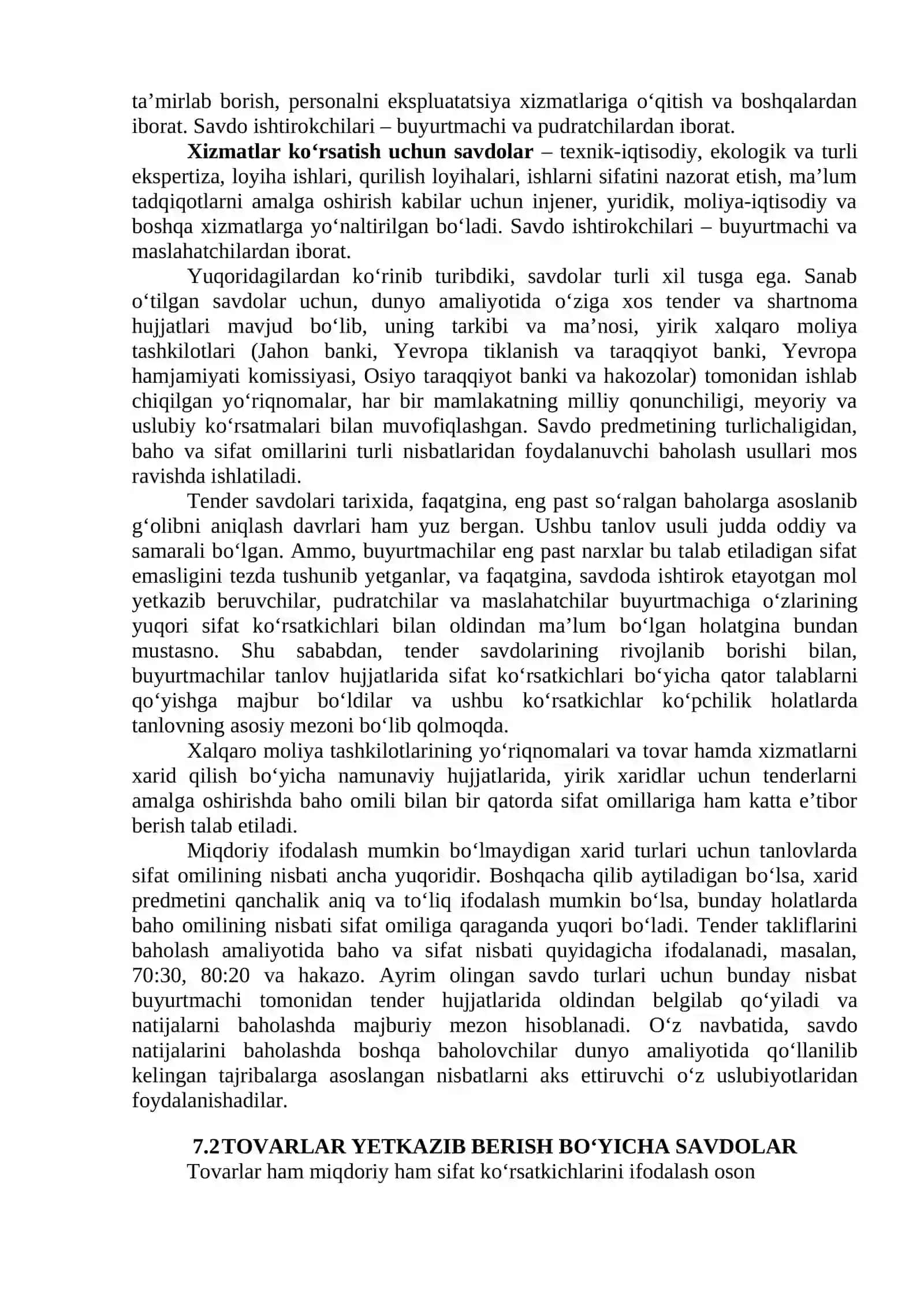Tender savdolarida g'olibni aniqlashga ta'sir etuvchi omillar tahlili 3