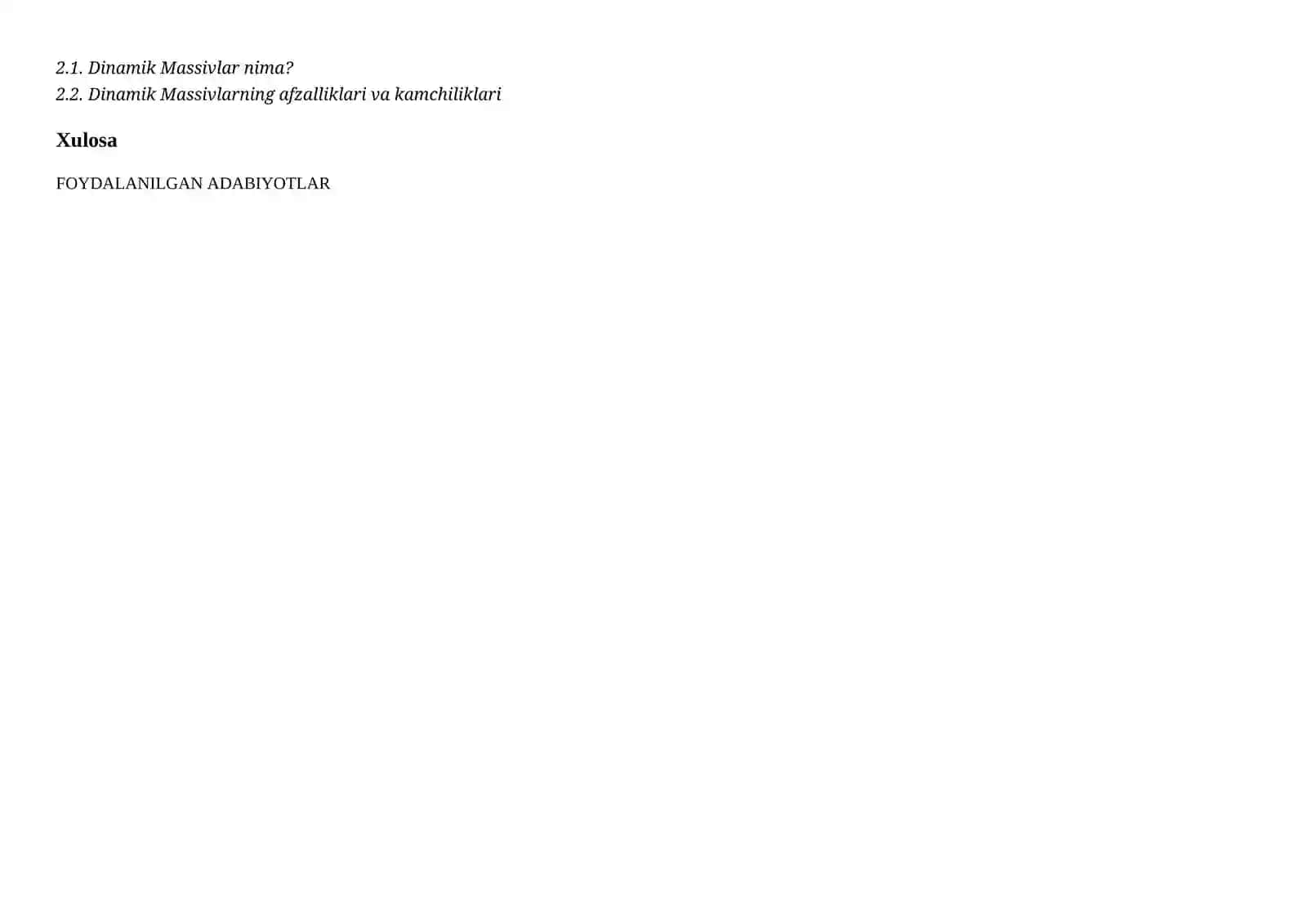 C++ da bir olchovli static va dinamik massivlar 3
