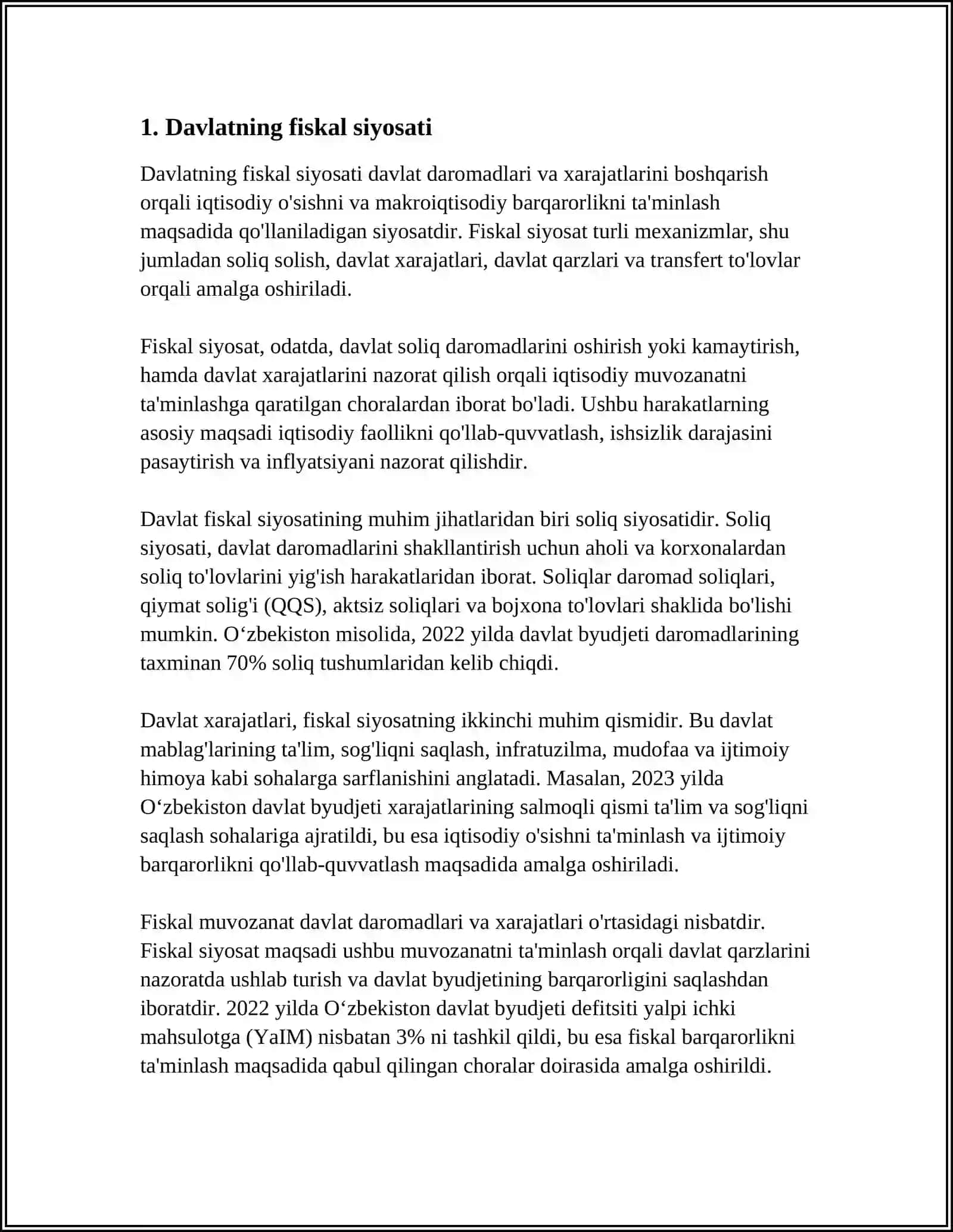 DAVLATNING IQTISODIY SIYOSATI 3