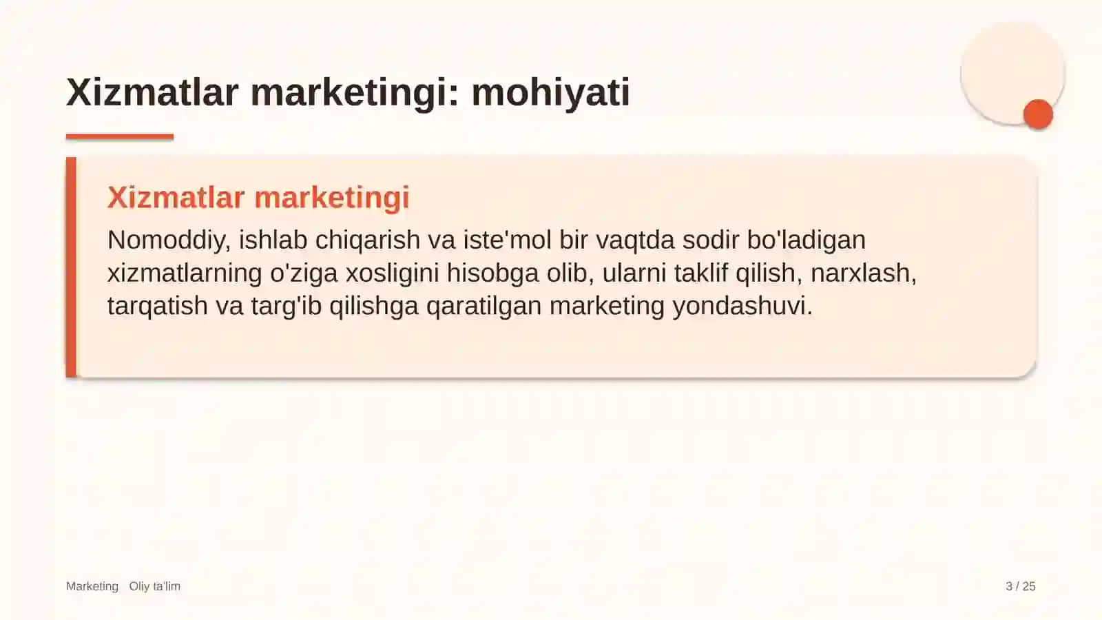 Bolalar tovarlari do'konlarida xizmatlar marketingi 3
