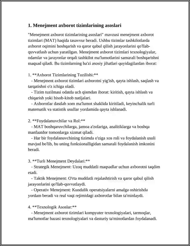 MENEJMENT AXBOROT TIZIMLARI 3