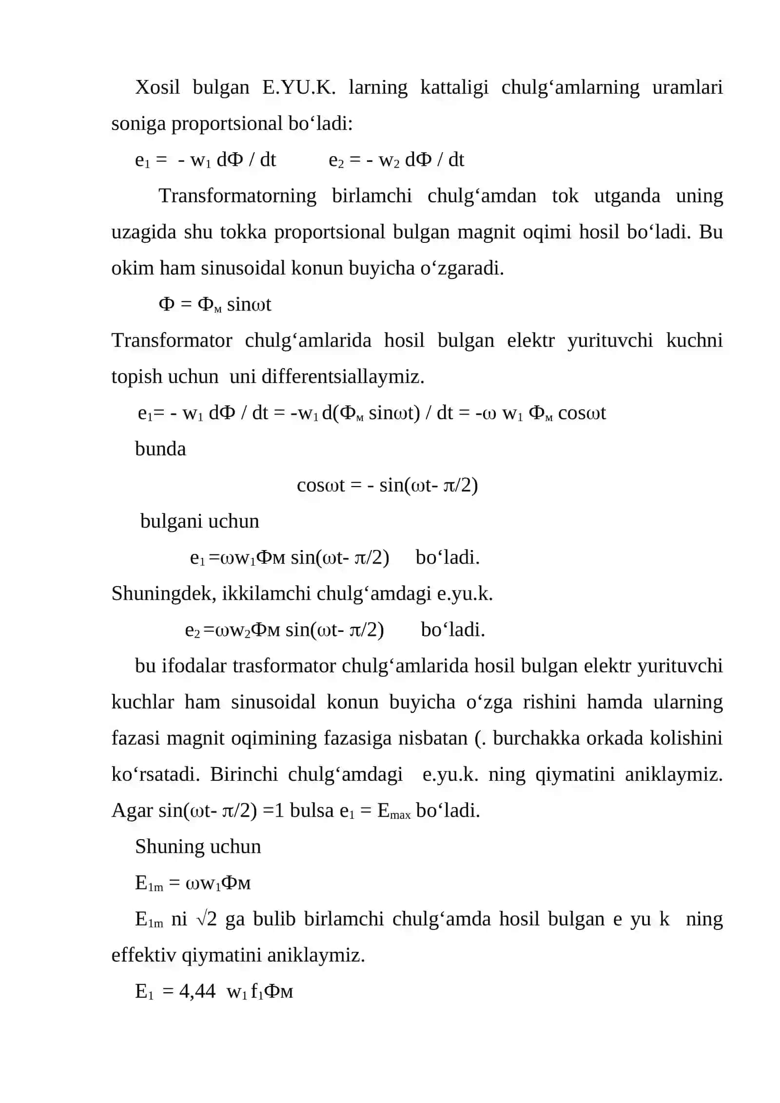 Transformatorlarning asosiy parametrlari va tavsiflari 3