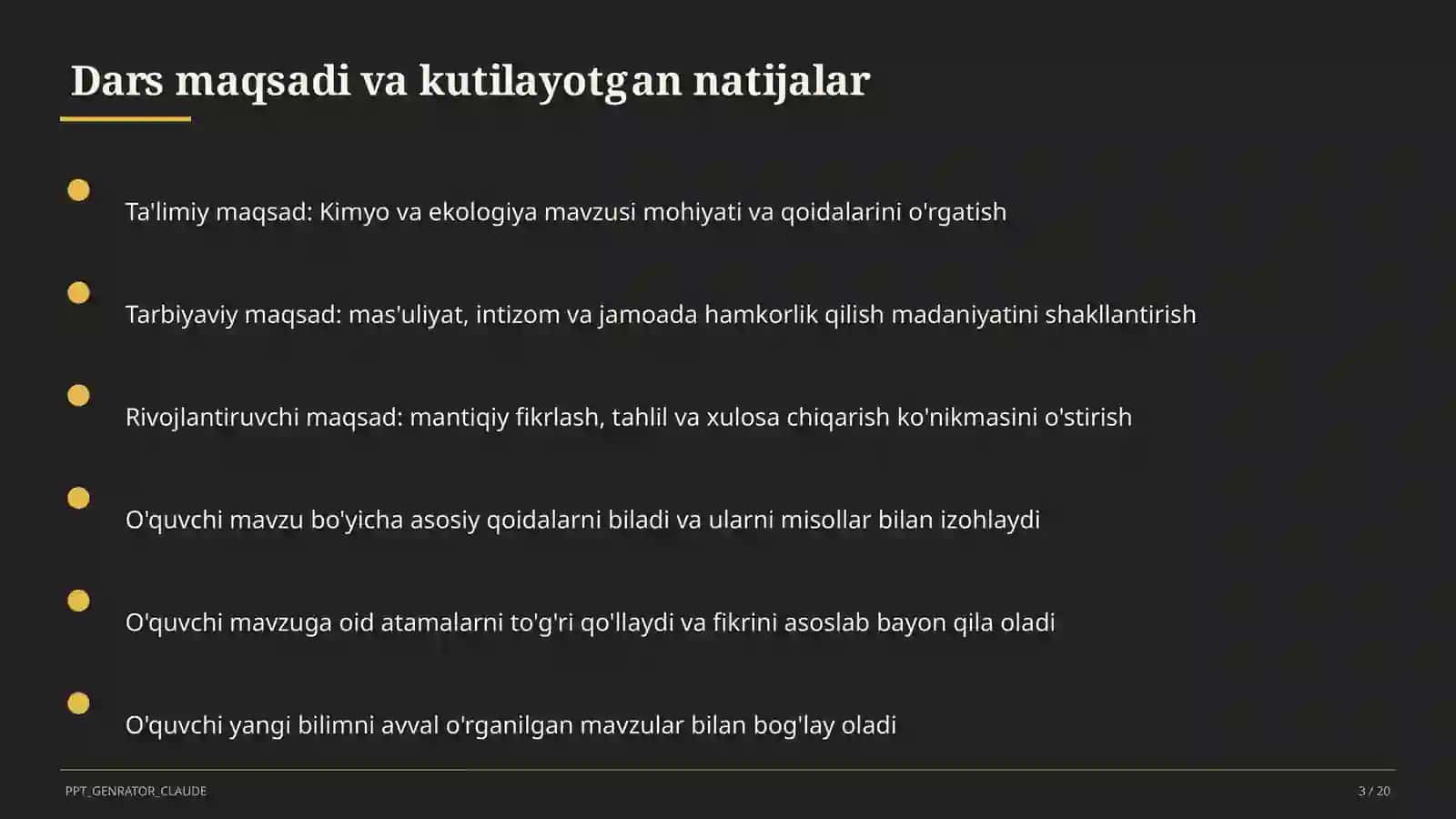 Kimyo va ekologiya (11-sinf) 3