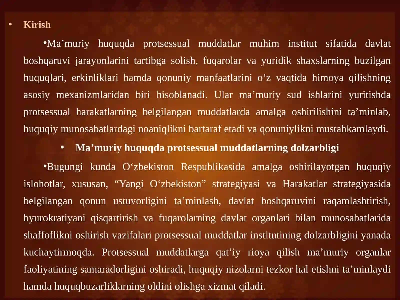 PROTSESSUAL MUDDATLAR 3