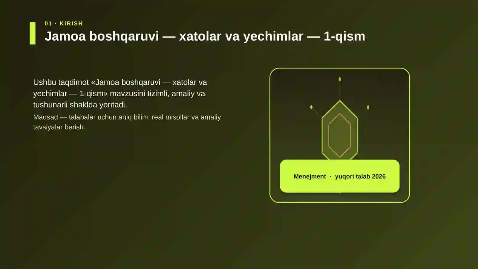 Jamoa boshqaruvi — xatolar va yechimlar — 1-qism 3