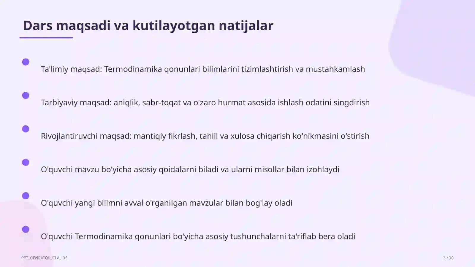 Termodinamika qonunlari (10-sinf) 3