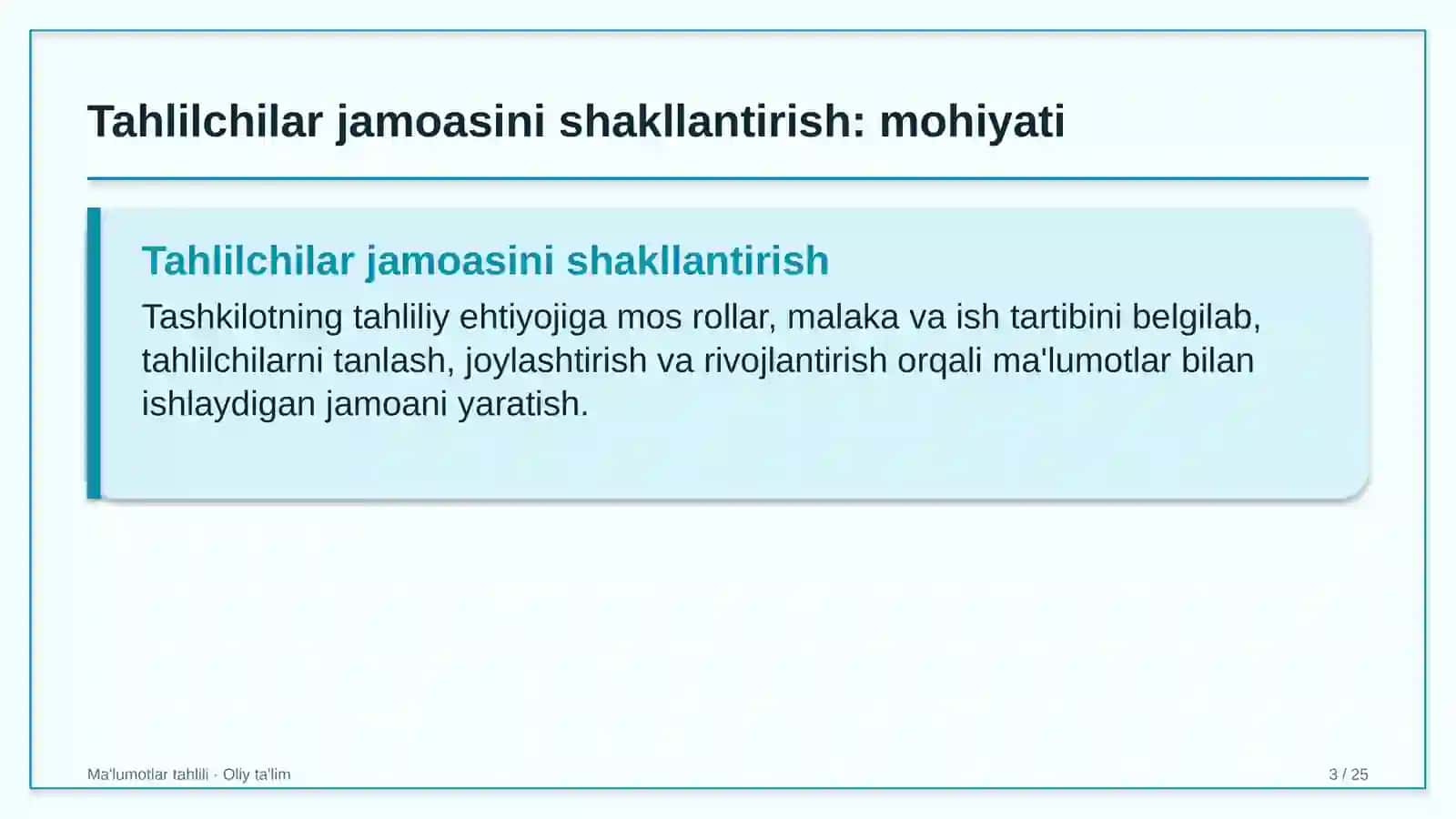 dorixonalarda tahlilchilar jamoasini shakllantirish 4655 3