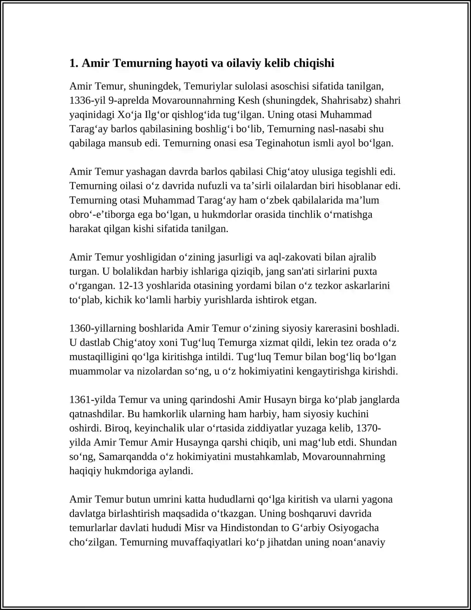 AMIR TEMUR 3