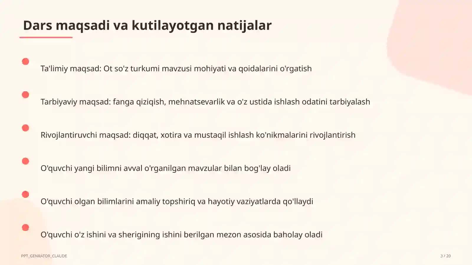 Ot so'z turkumi (3-sinf) 3