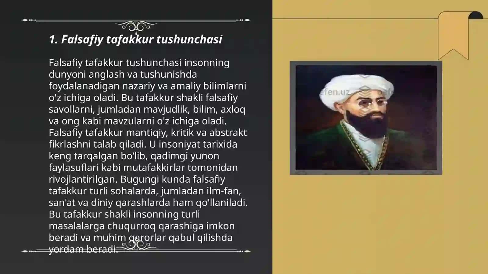 Falsafiy taffakur tariqqiyot bosqichlari. Sharq falsafasi 3