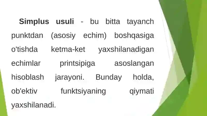 Simpleks usulida topilgan yechimning iqtisodiy tahlili. Xulosa va takliflar. 3