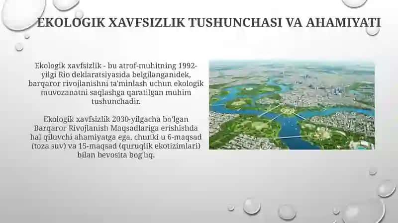 Qishloq xo'jaligida ekologik xavfsizlikni ta'minlashni huquqiy tartibga solish 3