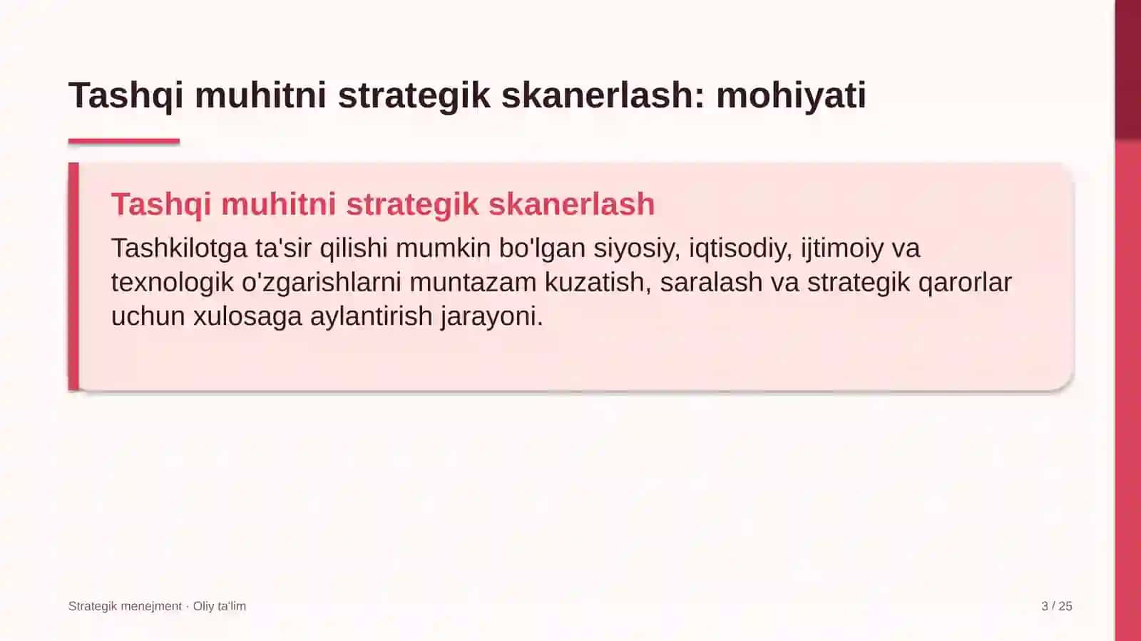 ta'lim tizimida tashqi muhitni strategik skanerlash 5836 3