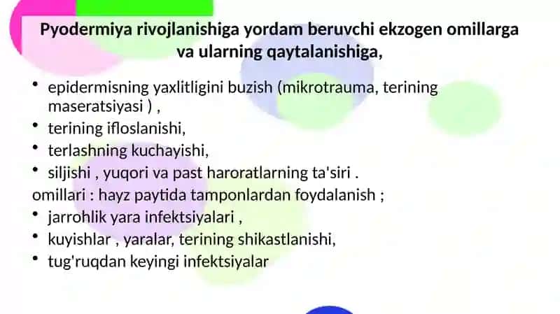 Pyoderma - terining parazitar kasaliklari 3