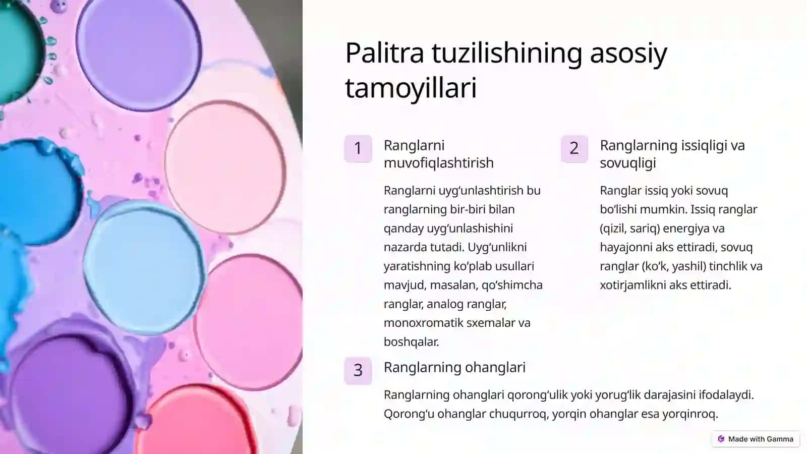 Palitralarni birlashtirish va tashkillashtirish: Tasvir oʻlchamlari va masshtablar uskunalari 3