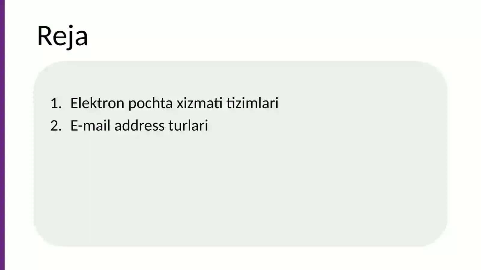 Elektron pochta xizmati tizimlari 3