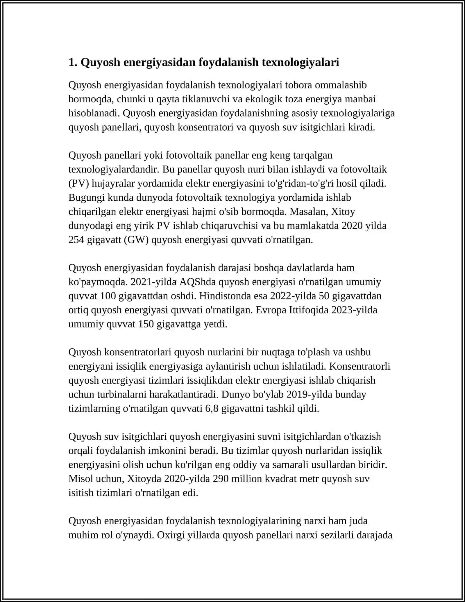 KIMYOVIY TEXNOLOGIYADA YANGI ENERGIYA MANBALARINI ISHLAB CHIQARISH TEXNOLOGIYALARI 3