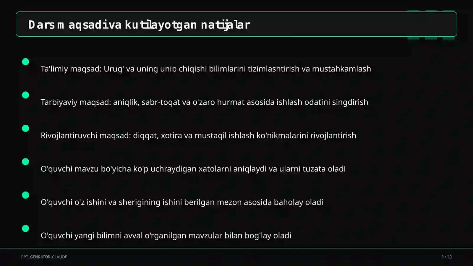 Urug' va uning unib chiqishi (5-sinf) 3