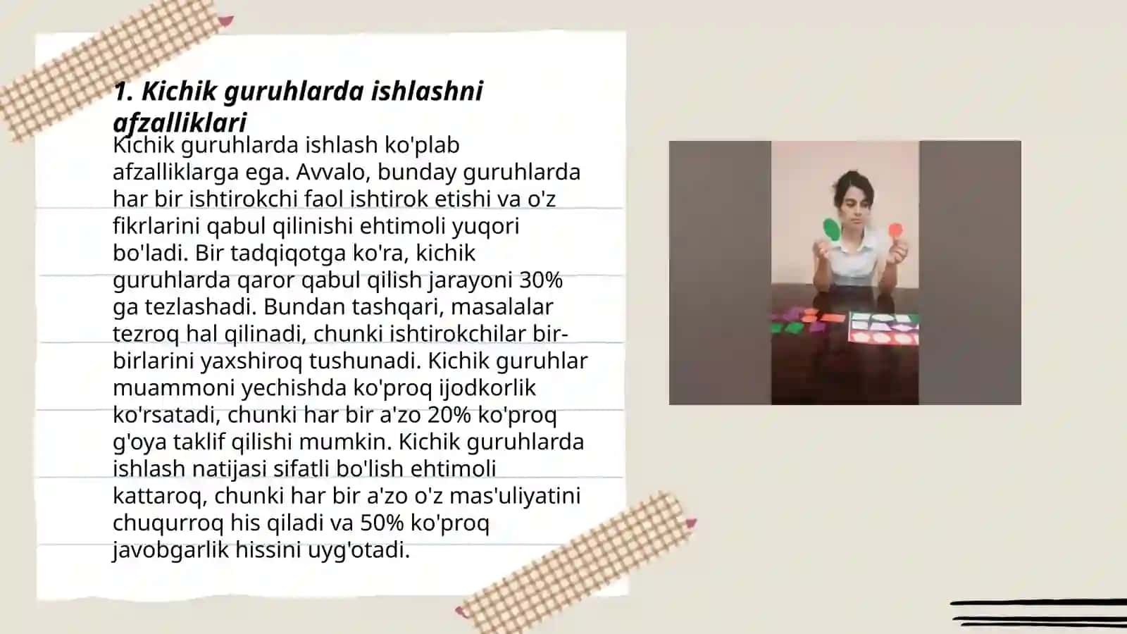Texnologiya darslarida kichik guruhlarda ishlashni tashkil etish 3