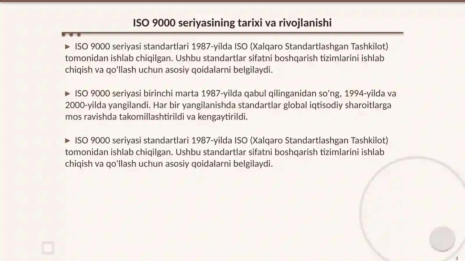 ISO 9000 seriyasi standartlarining ilmiy-nazariy mohiyati 3