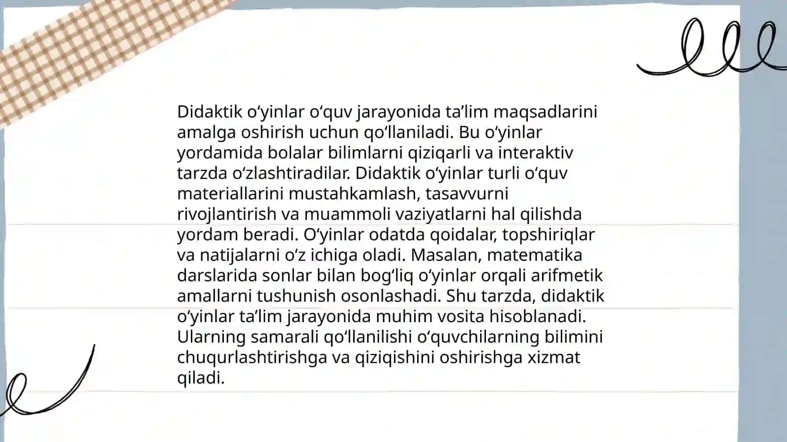 Adabiyot darslarida didaktik oʻyinlardan foydalanish 3