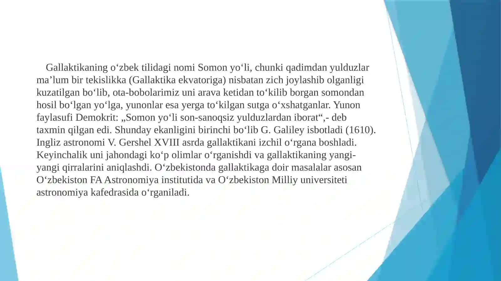 OLAM GALAKTIKA,QUYOSH SISTEMASI 3