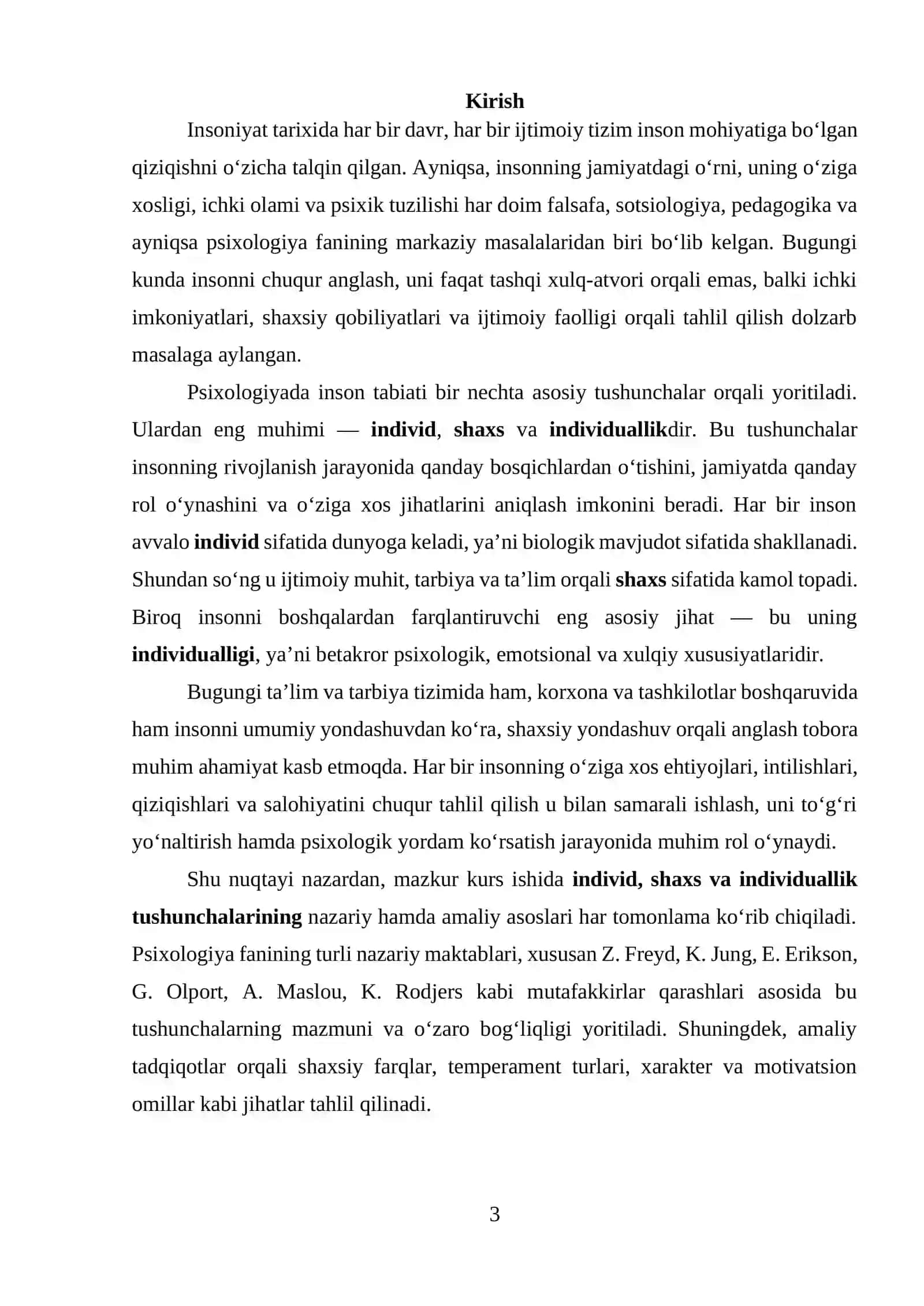Individ, shaxs va individuallikning nazariy asoslari 3