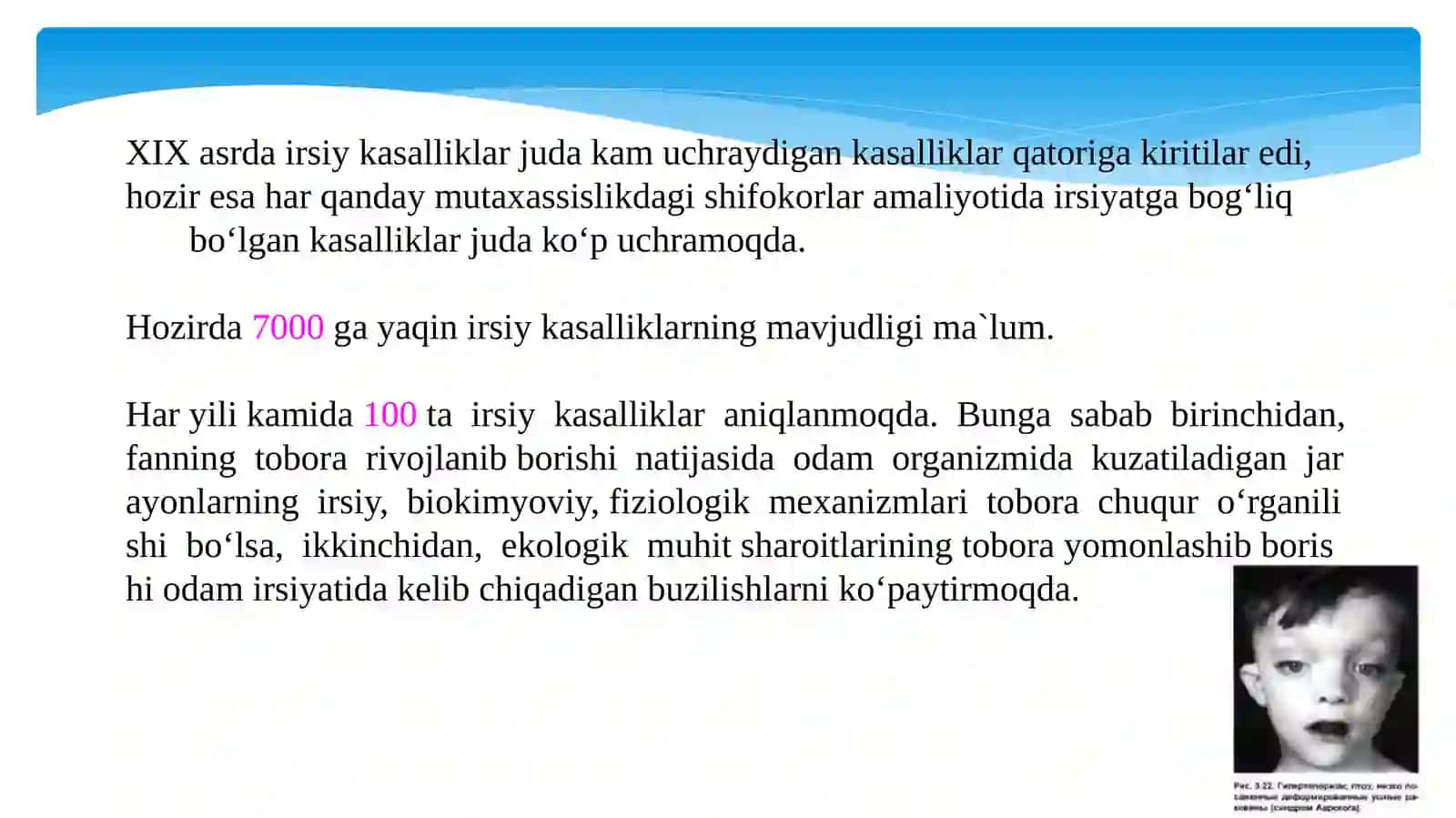 Irsiy kasalliklarni tashkil etuvchi sabablar va shashiklar 3