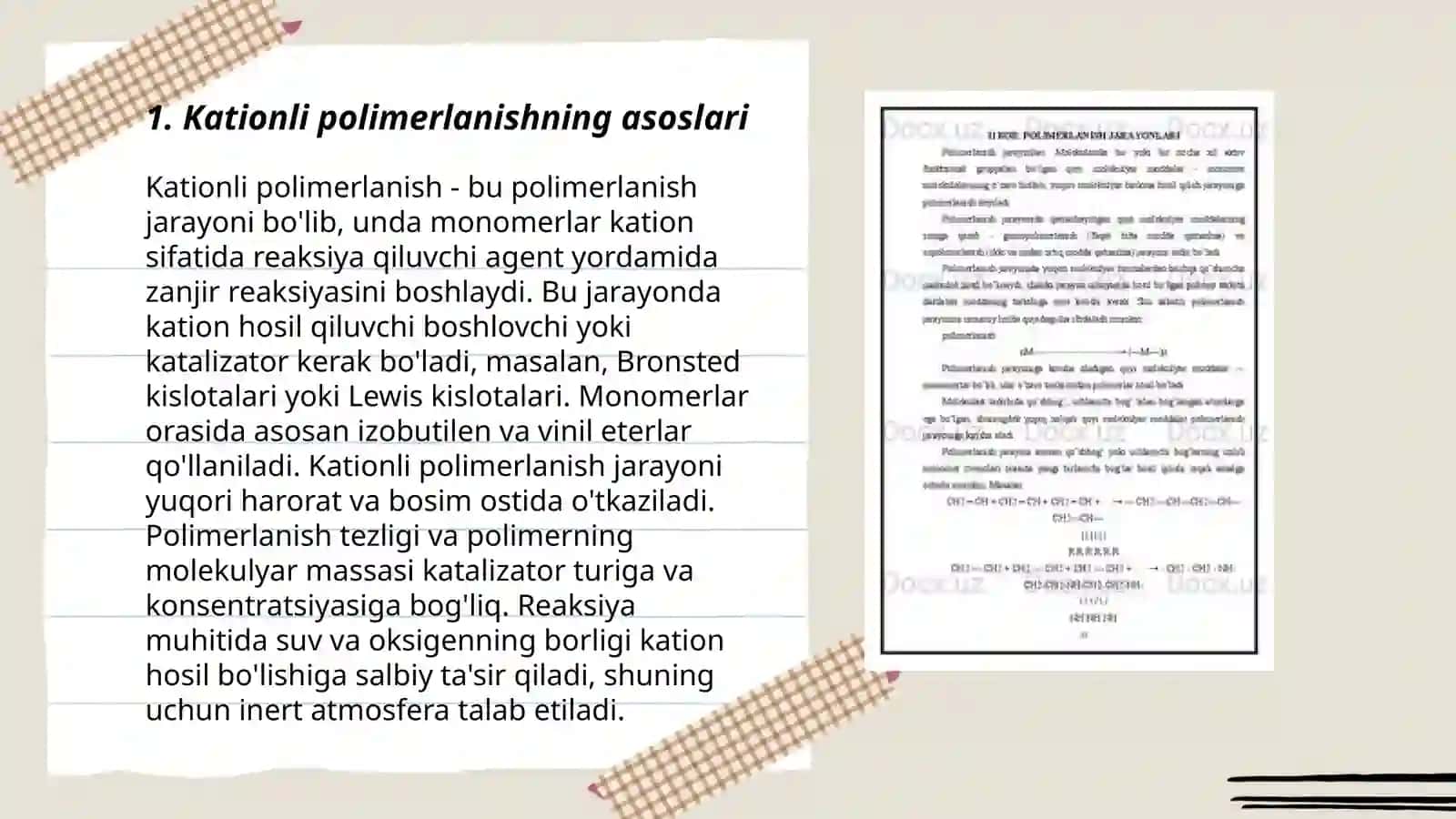 Kationli polimerlanish 3
